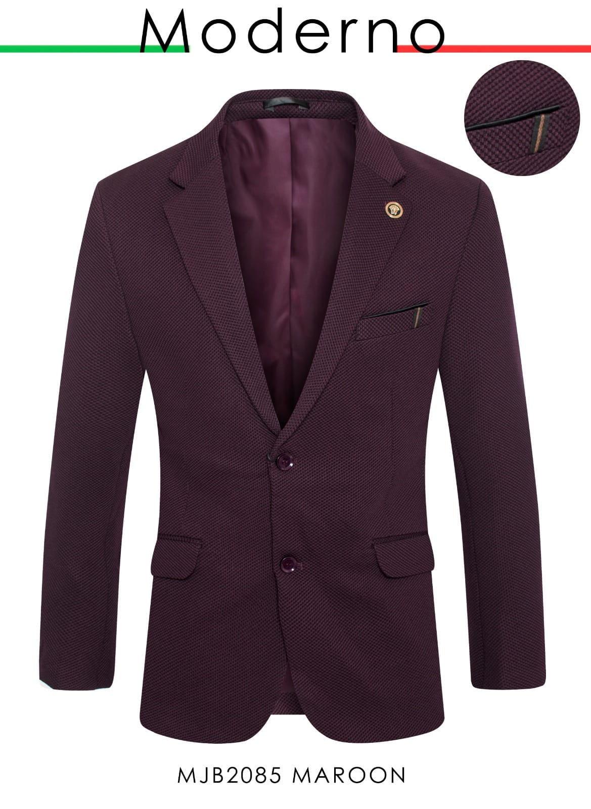 BLAZER MAROON MODERNO #MJB2085 image 0