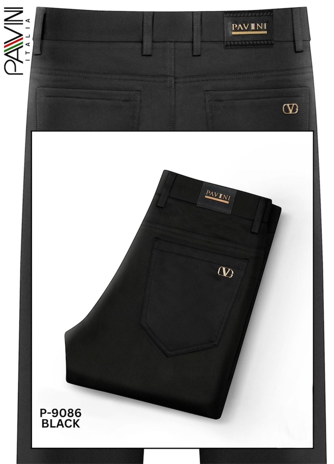 #P-9086 PANTS PAVINI BLACK