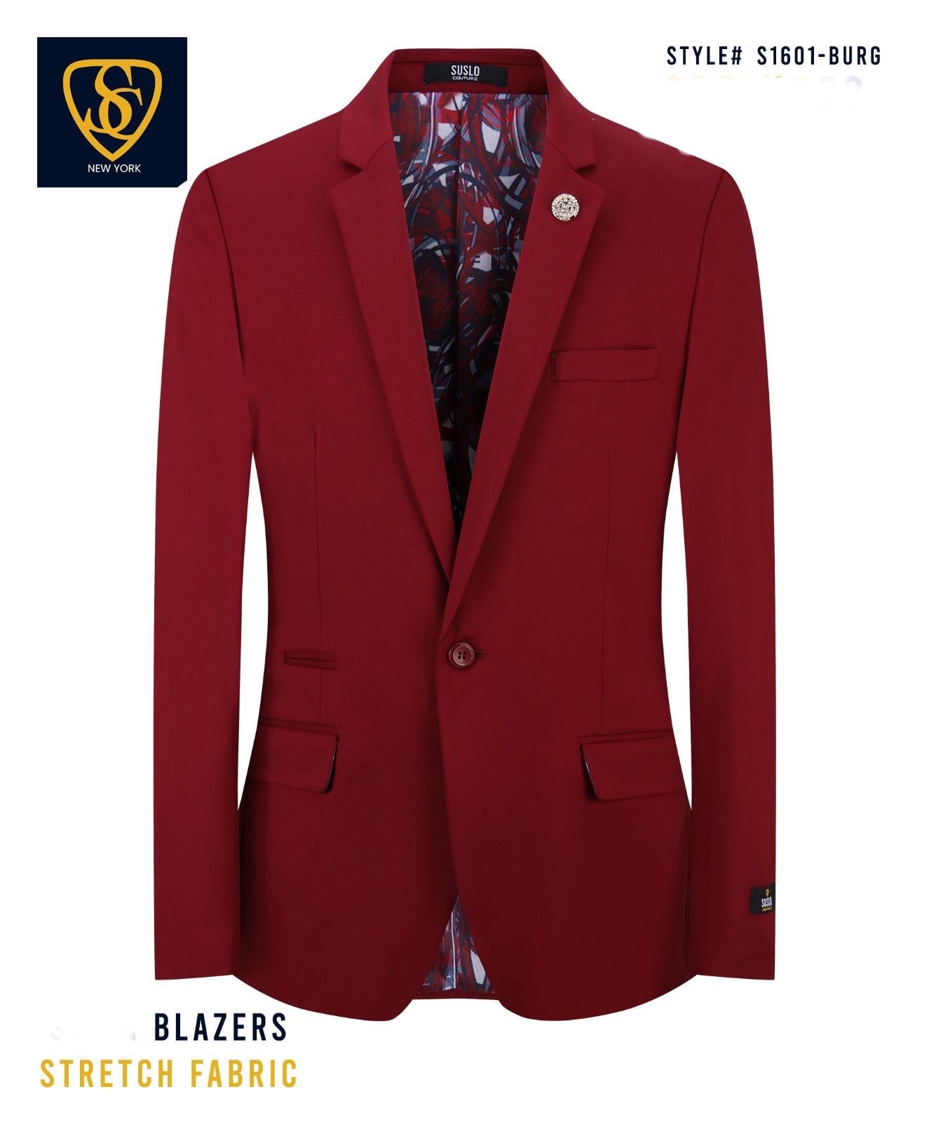 BLAZER SC BURGUNDY #S- 1601