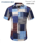 #HBC354 BLUE MULTI SHIRT SUSLO S/S image 0