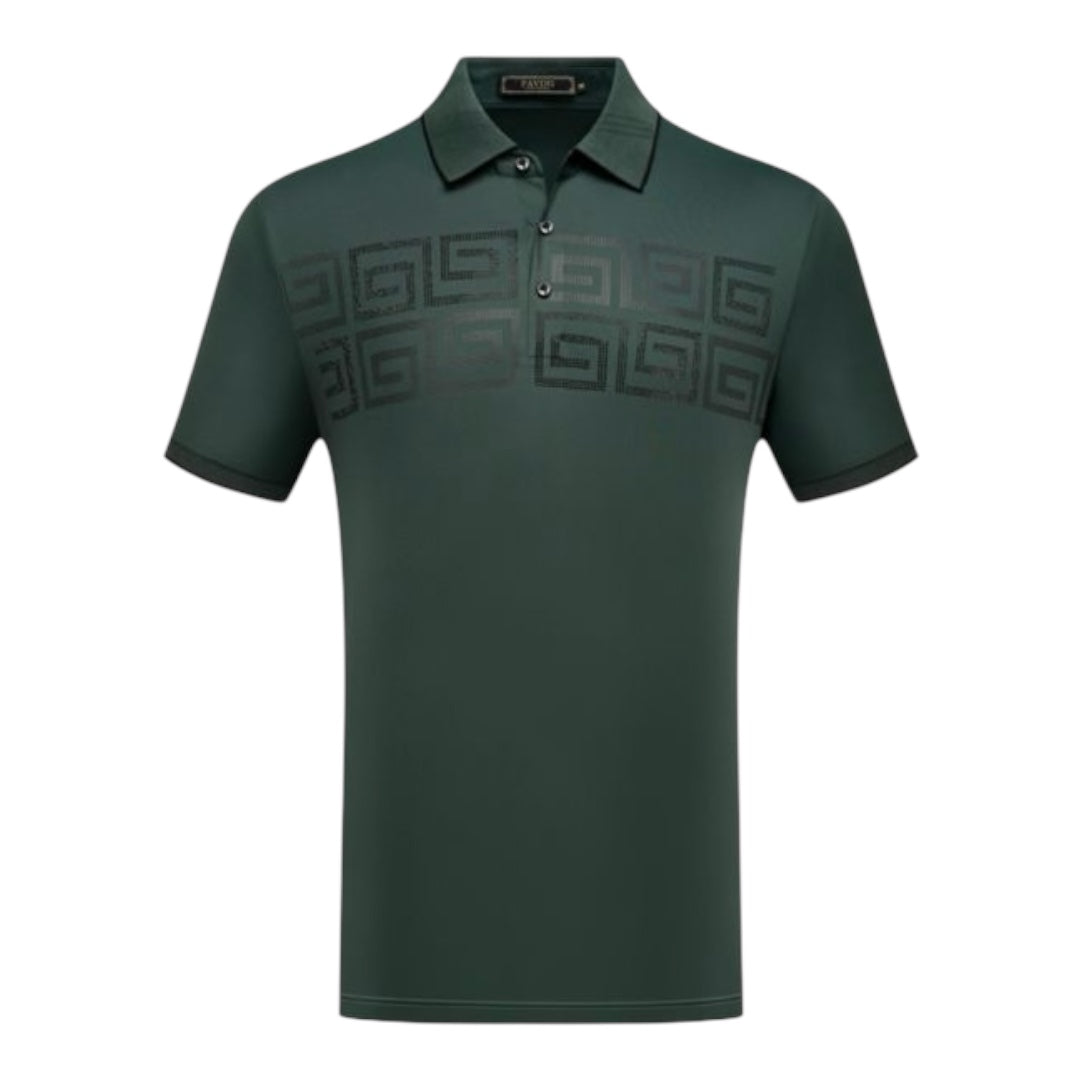 #P-3292 GREEN POLO PAVINI image 0