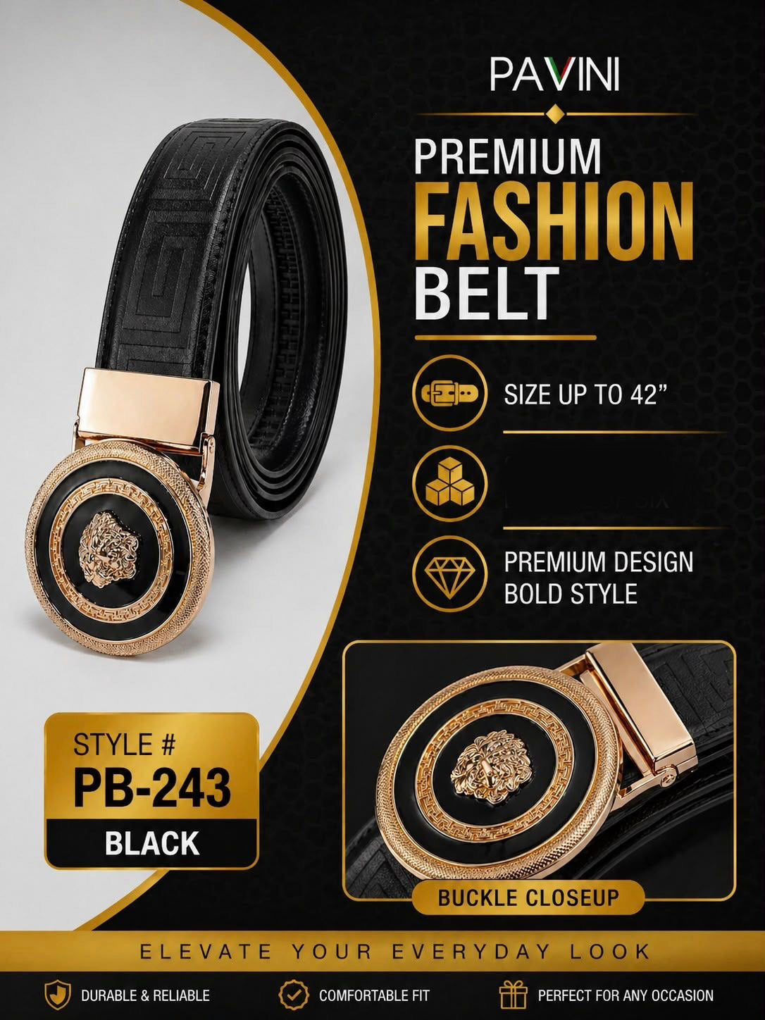PB-243 BELT BLACK