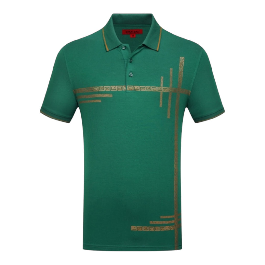 #P-3118 GREEN POLO PAVINI image 0