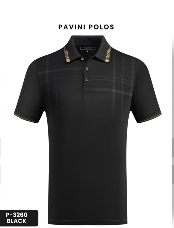 #P-3260 BLACK POLO PAVINI image 0