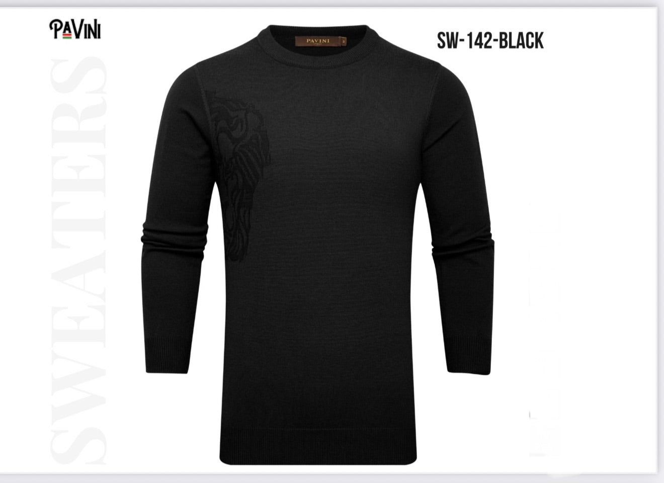 #SW-142 BLACK SWEATER PAVINI image 0