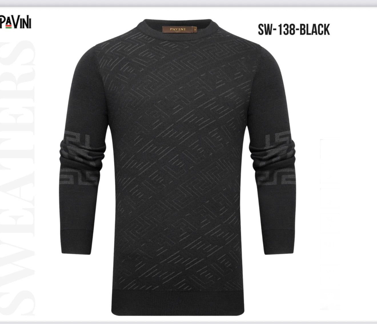 #SW-138 BLACK SWEATER PAVINI image 0
