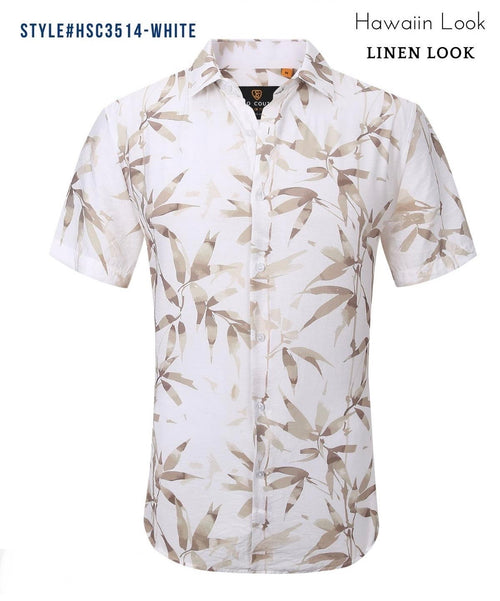 #HBC360 WHITE/BROWN SHIRT SUSLO S/S image 0