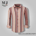 SHIRT #MJLS-814-BURGUNDY MODERNO image 0