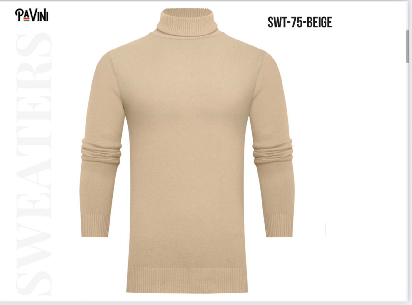 #SWT-75 KHAKI SWEATER PAVINI