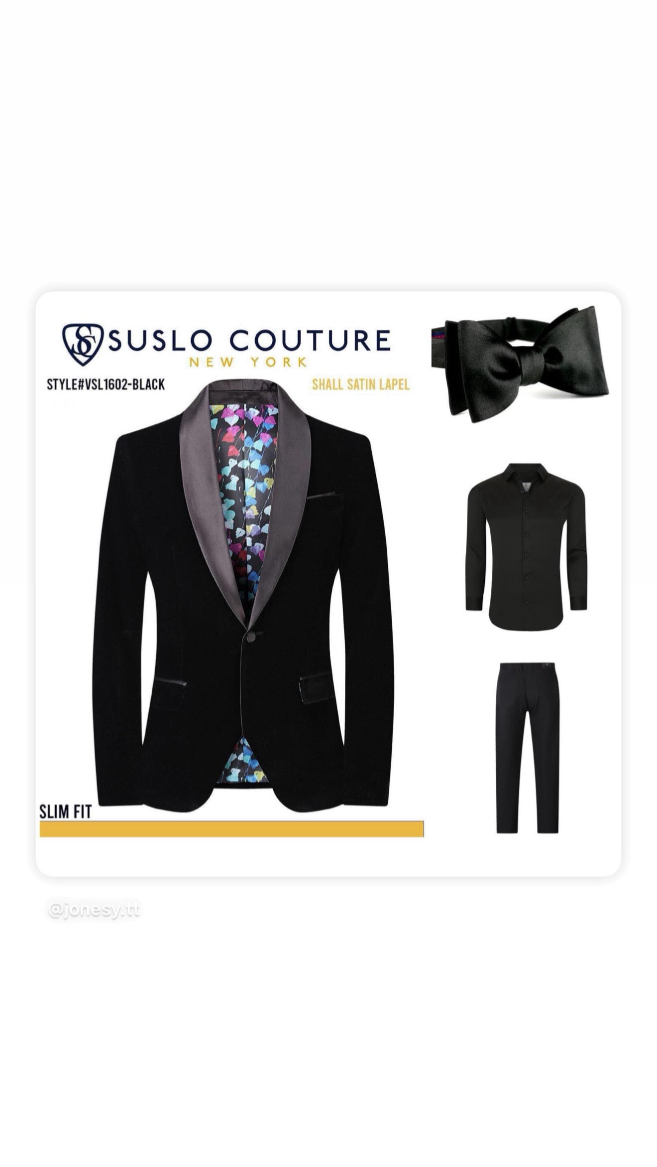 1602 SUIT SUSLO BLACK