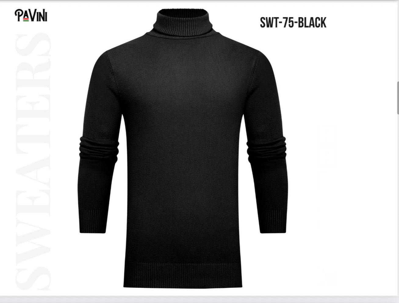 #SWT-75 BLACK SWEATER PAVINI