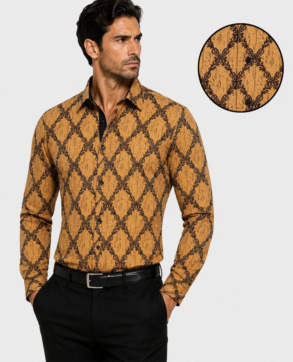 VIFL-154 MUSTARD SHIRT LONG SLEEVE