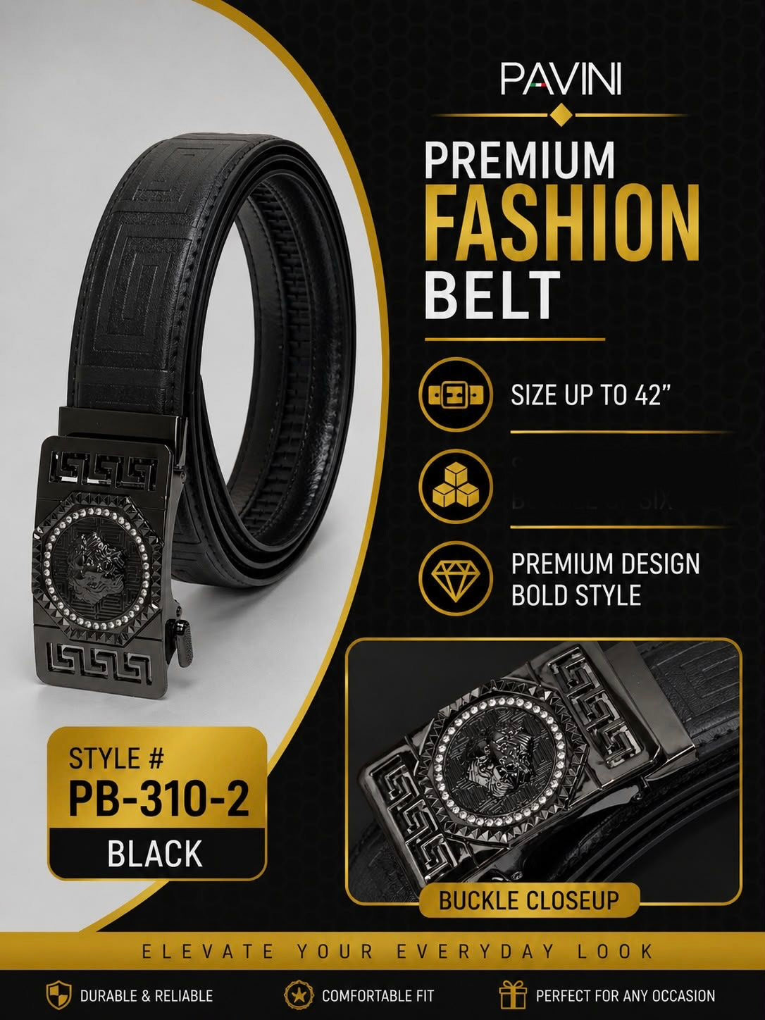 PB-310-1 BELT BLACK