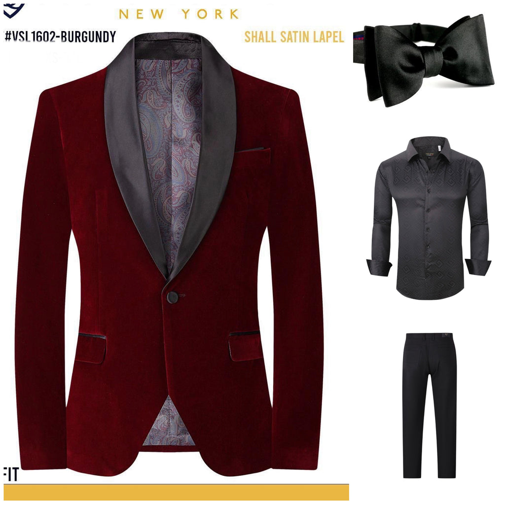 1602 SUIT SUSLO BURGUNDY