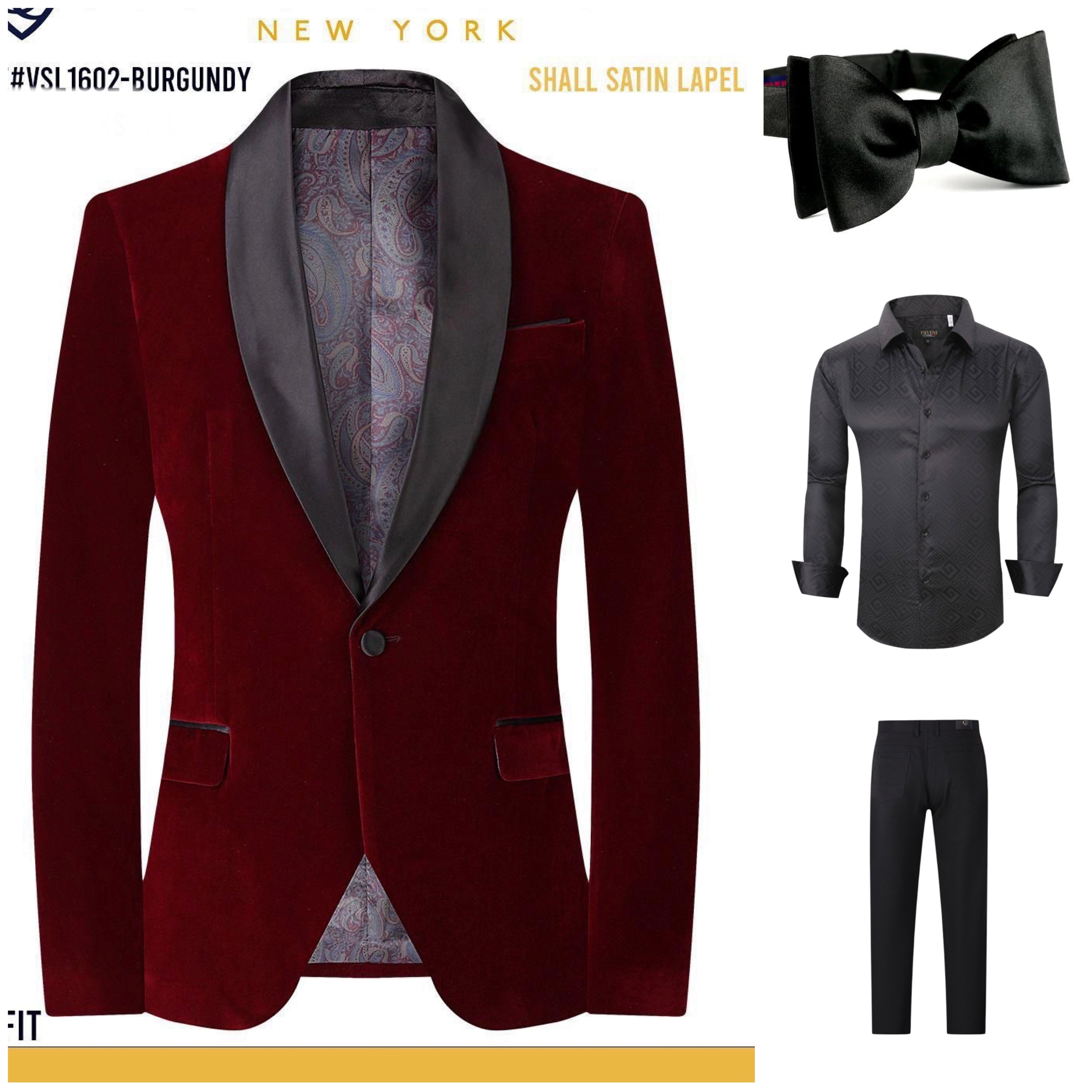 1602 SUIT SUSLO BURGUNDY