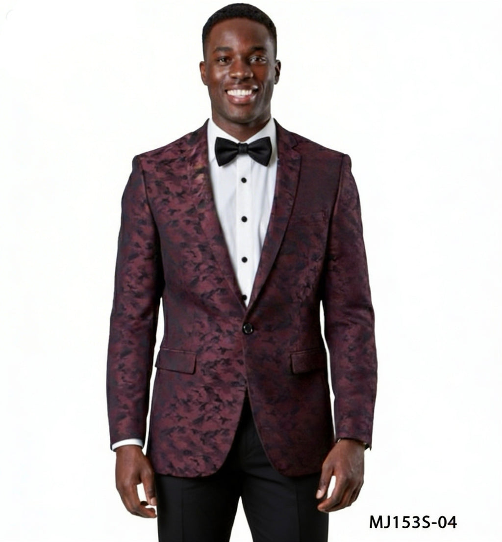 MJ-153-S-04 SUIT BURGUNDY