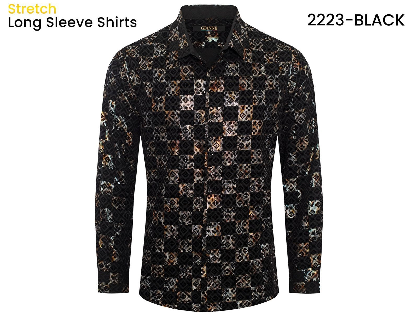 2223 BLACK SHIRT LONG SLEEVE GIANNI
