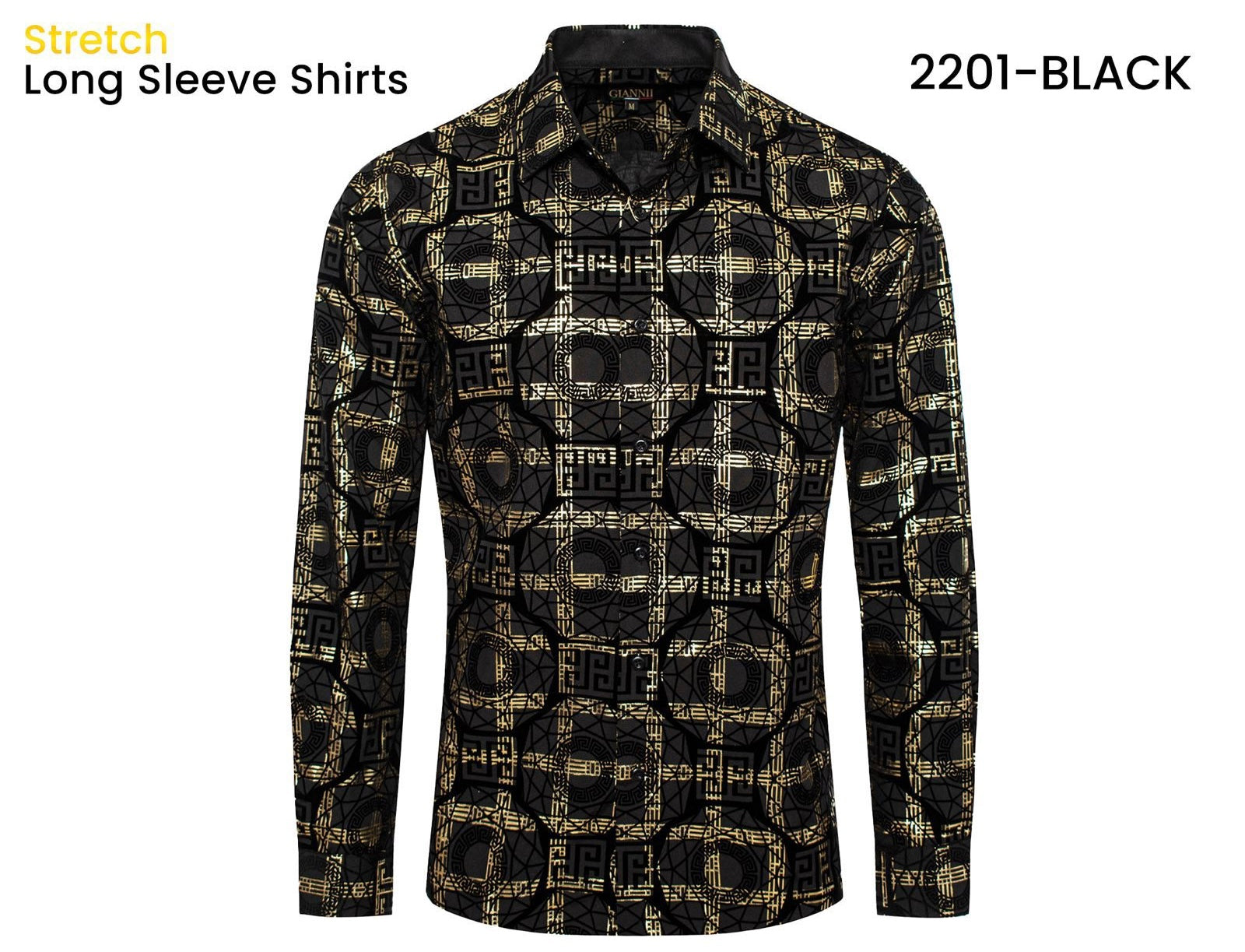 2201 BLACK SHIRT LONG SLEEVE GIANNI