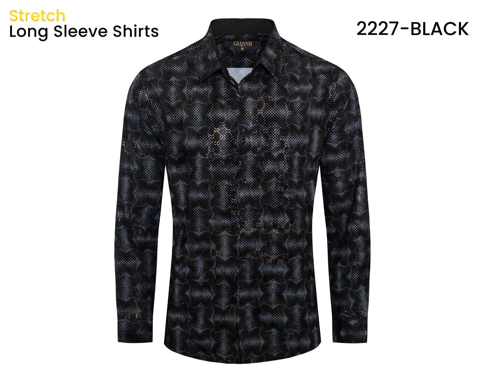 2227 BLACK SHIRT LONG SLEEVE GIANNI