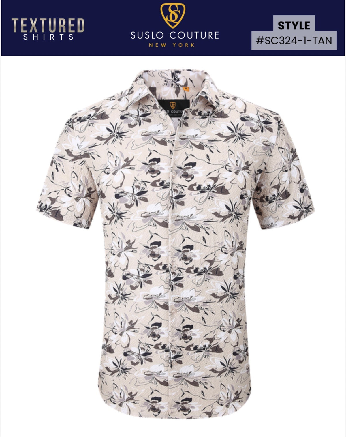 SC-324-1 CREME SHORT SLEEVE SHIRT