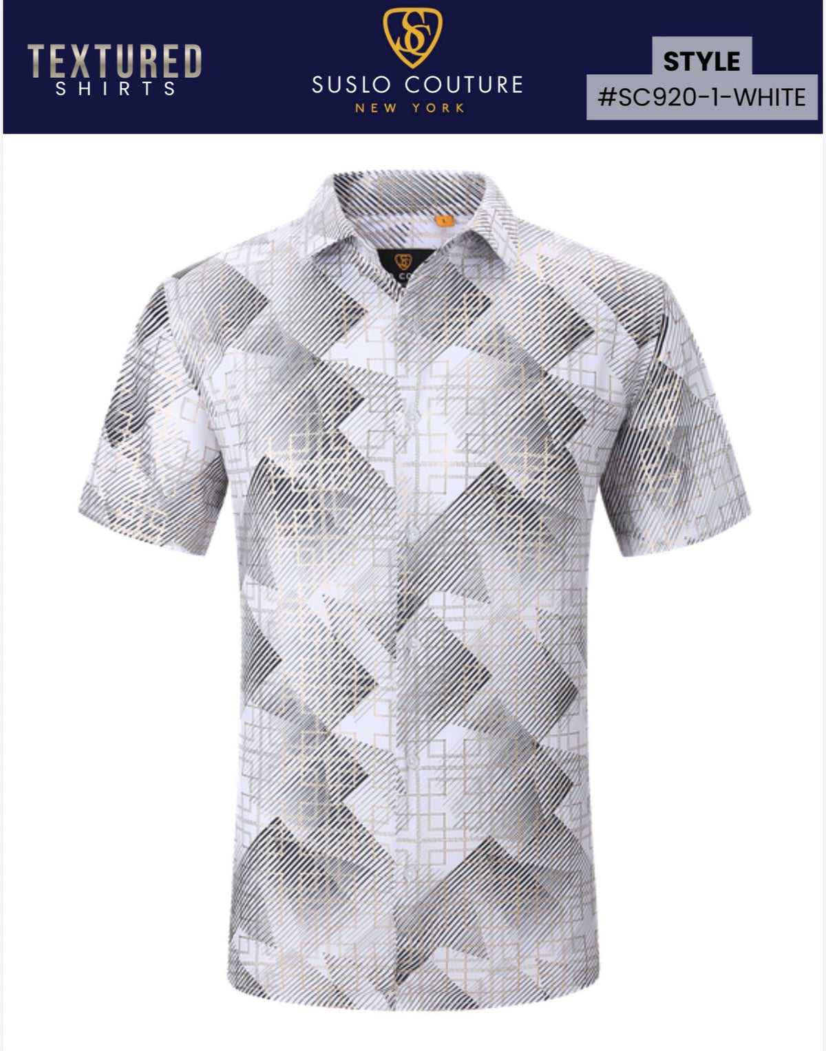 SC-920-1 WHITE SHORT SLEEVE SHIRT