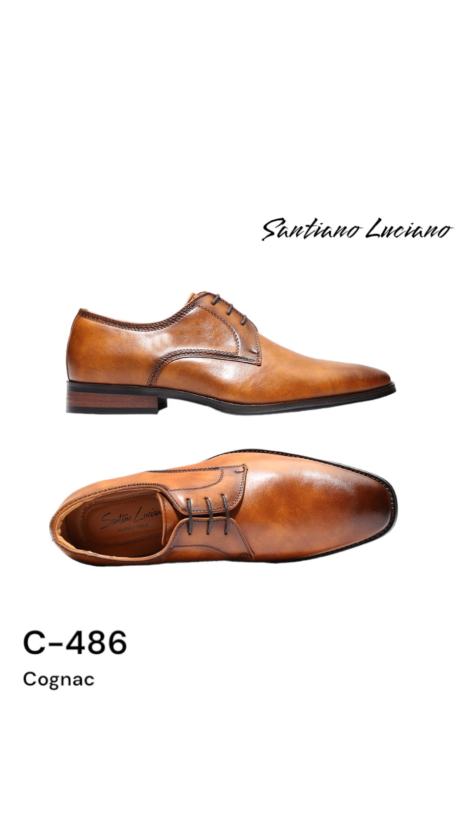 #C-486 SHOES COGNAC SL