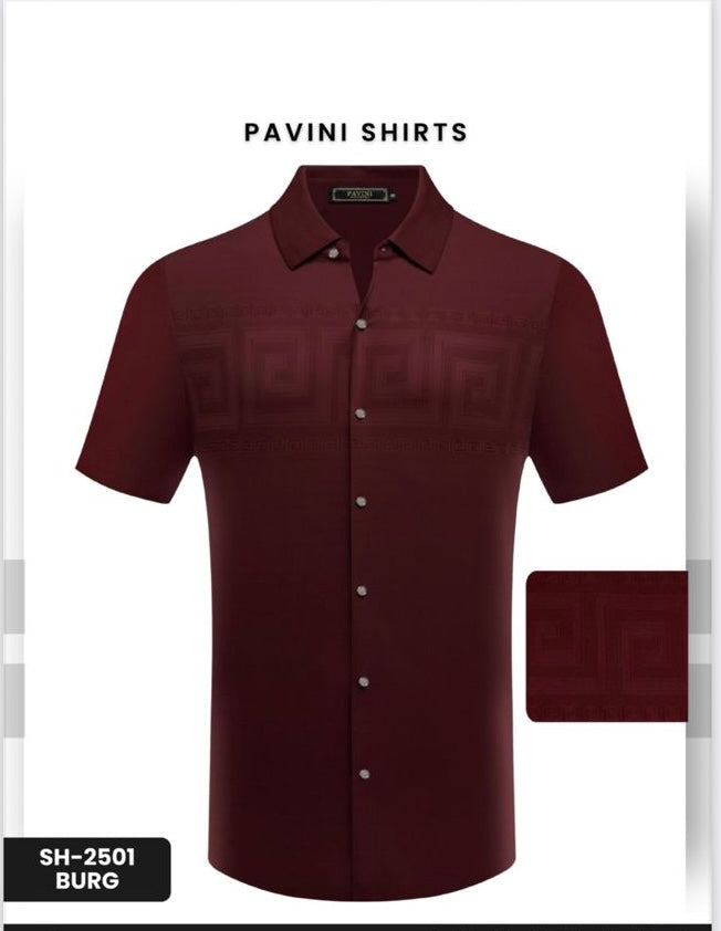 #SH-2501 BURGUNDY SHIRT PAVINI image 0