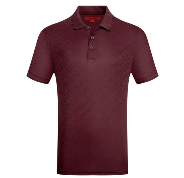 #P-3085 BURGUNDY POLO PAVINI image 0