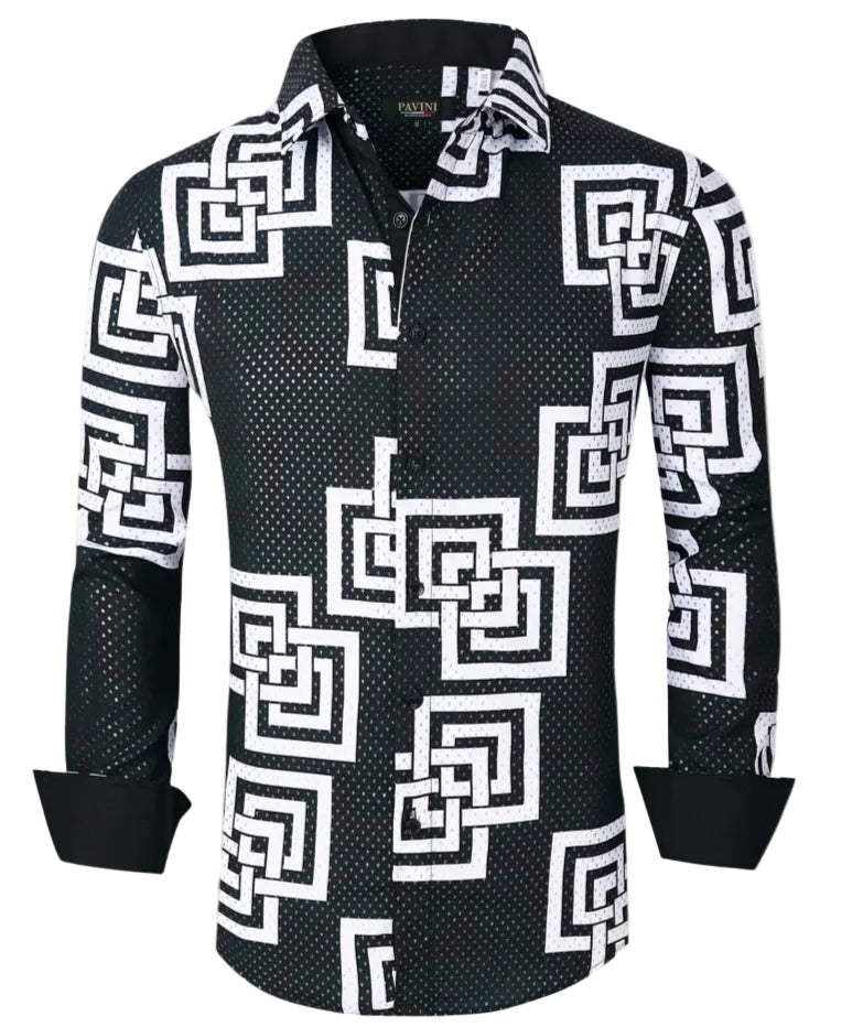 #PVLS126-03 SHIRT BLACK/WHITE image 0