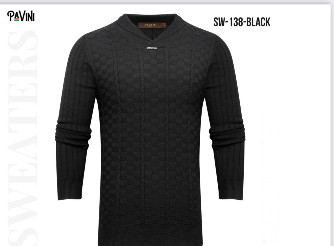 #SW-139 BLACK SWEATER PAVINI image 0