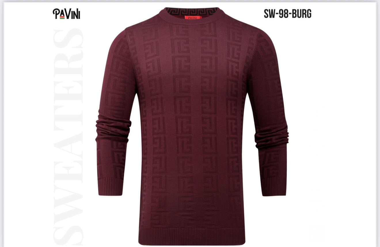 #SW-98 BURGUNDY SWEATER PAVINI image 0